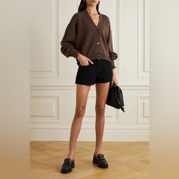 FRAME Le Cutoff Denim Shorts - Black - Picture 2 of 7